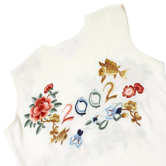 Christian Dior Vintage 2002 Goldfish Floral Embroidery Tank Top #38 [106424] - Picture 5 of 14